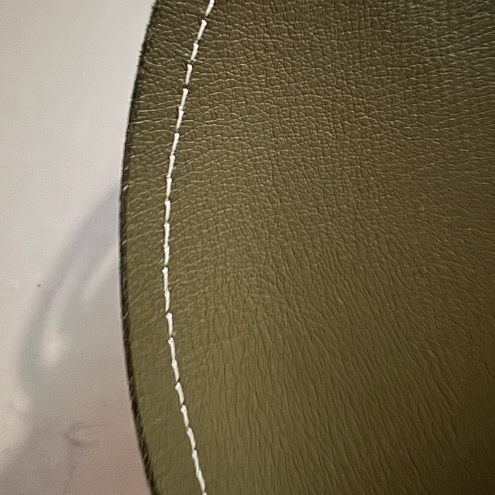 Alice Yardley The Nellie Olive Green Round Crossbody Leather Bag - Picture 9 of 11